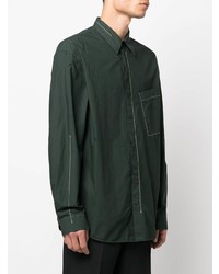 dunkelgrünes Langarmhemd von Oamc