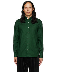 dunkelgrünes Langarmhemd von Beams Plus