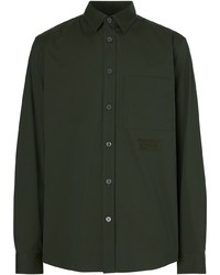 dunkelgrünes Langarmhemd von Burberry
