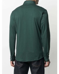dunkelgrünes Langarmhemd von Mp Massimo Piombo
