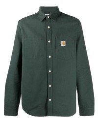 dunkelgrünes Langarmhemd von Carhartt WIP