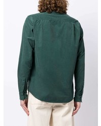 dunkelgrünes Langarmhemd von YMC