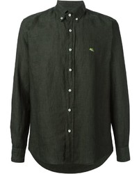 dunkelgrünes Langarmhemd von Etro