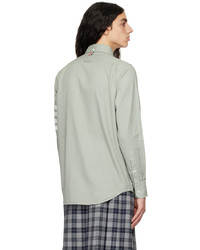 dunkelgrünes Langarmhemd von Thom Browne