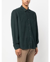 dunkelgrünes Langarmhemd von Peserico