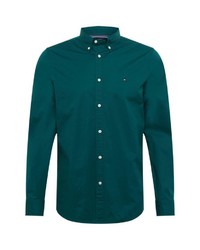 dunkelgrünes Langarmhemd von Tommy Hilfiger