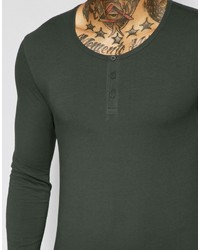 dunkelgrünes Langarmshirt von Asos