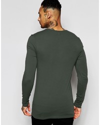 dunkelgrünes Langarmshirt von Asos