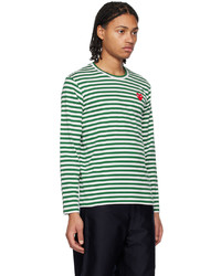 dunkelgrünes Langarmshirt von Comme Des Garcons Play