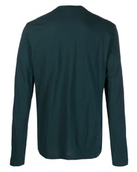 dunkelgrünes Langarmshirt von James Perse