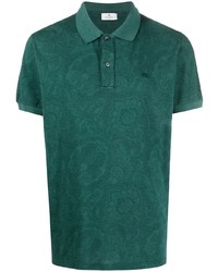 dunkelgrünes Polohemd mit Paisley-Muster von Etro