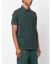 dunkelgrünes Polohemd von Stone Island