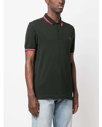 dunkelgrünes Polohemd von Fred Perry