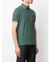 dunkelgrünes Polohemd von Stone Island