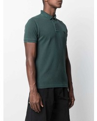 dunkelgrünes Polohemd von Stone Island