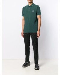 dunkelgrünes Polohemd von Stone Island