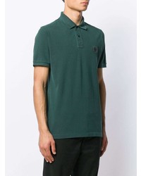 dunkelgrünes Polohemd von Stone Island