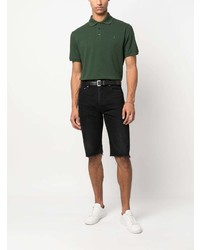 dunkelgrünes Polohemd von Saint Laurent