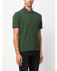 dunkelgrünes Polohemd von Saint Laurent