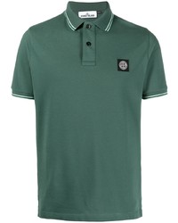 dunkelgrünes Polohemd von Stone Island