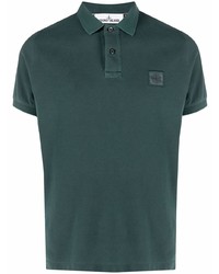 dunkelgrünes Polohemd von Stone Island