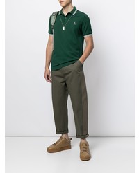 dunkelgrünes Polohemd von Fred Perry