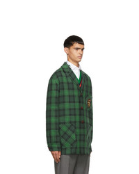 dunkelgrünes Sakko mit Schottenmuster von Gucci