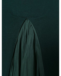 dunkelgrünes Strick gerade geschnittenes Kleid von Sacai