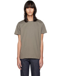 dunkelgrünes Strick T-Shirt mit einem Rundhalsausschnitt von A.P.C.