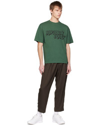 dunkelgrünes Strick T-Shirt mit einem Rundhalsausschnitt von Neighborhood