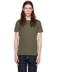 dunkelgrünes Strick T-Shirt mit einem Rundhalsausschnitt von Tom Ford
