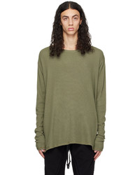 dunkelgrünes Sweatshirt von Greg Lauren