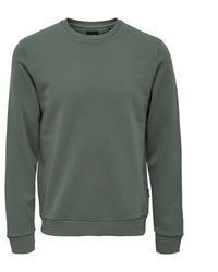 dunkelgrünes Sweatshirt von ONLY & SONS