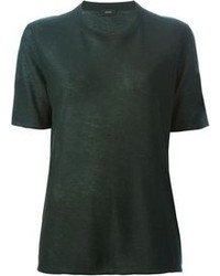 dunkelgrünes T-Shirt mit einem Rundhalsausschnitt