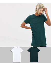 dunkelgrünes T-Shirt mit einem Rundhalsausschnitt von ASOS DESIGN