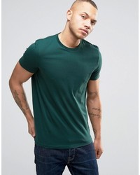 dunkelgrünes T-Shirt mit einem Rundhalsausschnitt von Asos