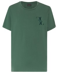 dunkelgrünes T-Shirt mit einem Rundhalsausschnitt von Billionaire