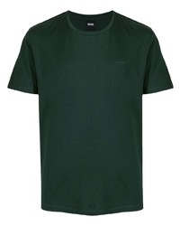 dunkelgrünes T-Shirt mit einem Rundhalsausschnitt von BOSS