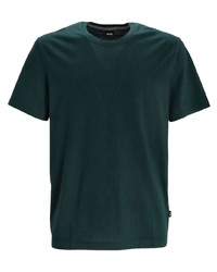 dunkelgrünes T-Shirt mit einem Rundhalsausschnitt von BOSS