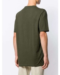 dunkelgrünes T-Shirt mit einem Rundhalsausschnitt von DSQUARED2