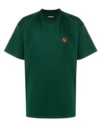 dunkelgrünes T-Shirt mit einem Rundhalsausschnitt von Carhartt WIP