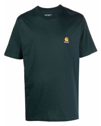 dunkelgrünes T-Shirt mit einem Rundhalsausschnitt von Carhartt WIP