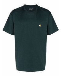 dunkelgrünes T-Shirt mit einem Rundhalsausschnitt von Carhartt WIP