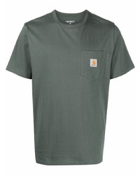 dunkelgrünes T-Shirt mit einem Rundhalsausschnitt von Carhartt WIP