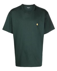 dunkelgrünes T-Shirt mit einem Rundhalsausschnitt von Carhartt WIP