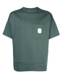 dunkelgrünes T-Shirt mit einem Rundhalsausschnitt von Cerruti 1881