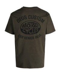 dunkelgrünes T-Shirt mit einem Rundhalsausschnitt von Deus Ex Machina