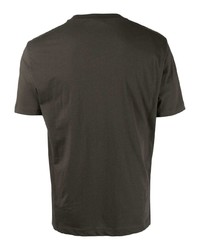 dunkelgrünes T-Shirt mit einem Rundhalsausschnitt von Ea7 Emporio Armani