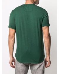dunkelgrünes T-Shirt mit einem Rundhalsausschnitt von John Varvatos