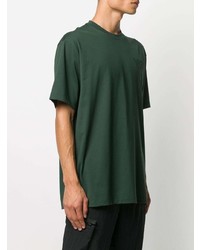 dunkelgrünes T-Shirt mit einem Rundhalsausschnitt von Y-3